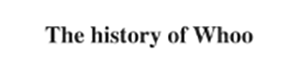 The History of Whoo